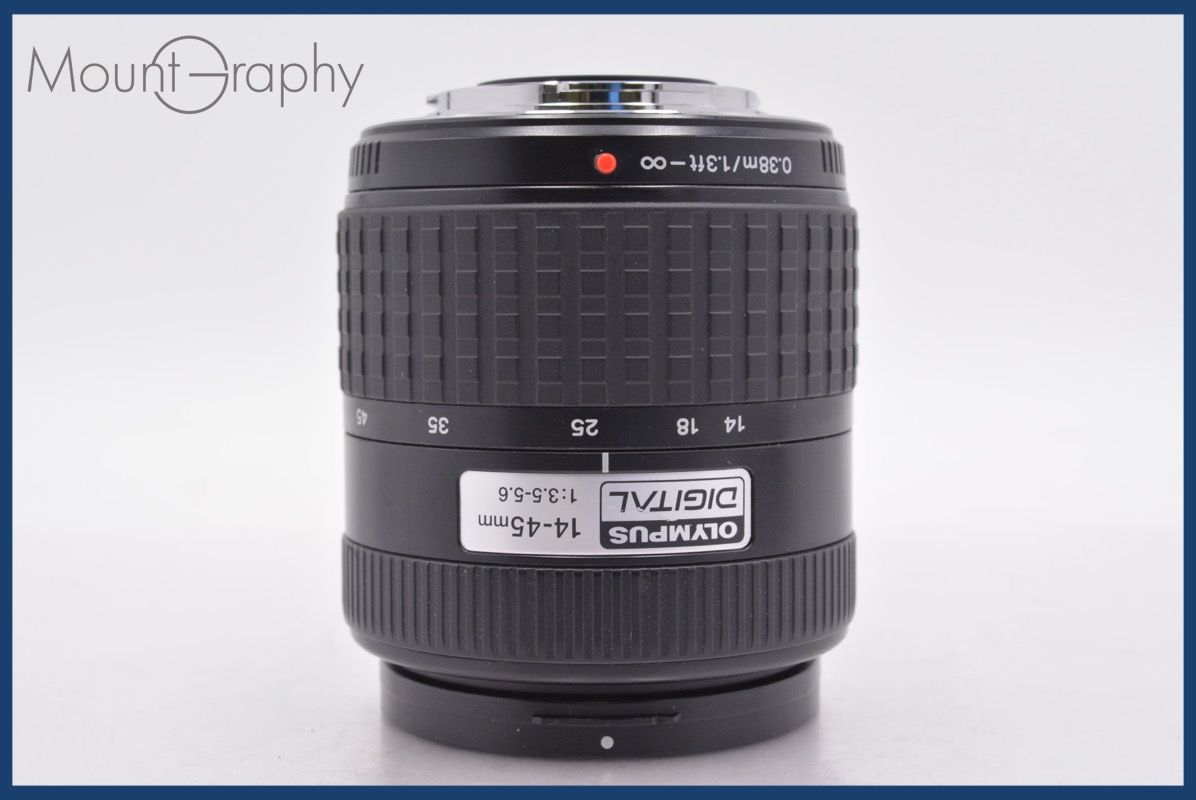 上 オリンパス OLYMPUS ZUIKO DIGITAL 14-45mm F3.5-5.6 前後キャップ-レンズフィルター付 完動 同梱可 am1332