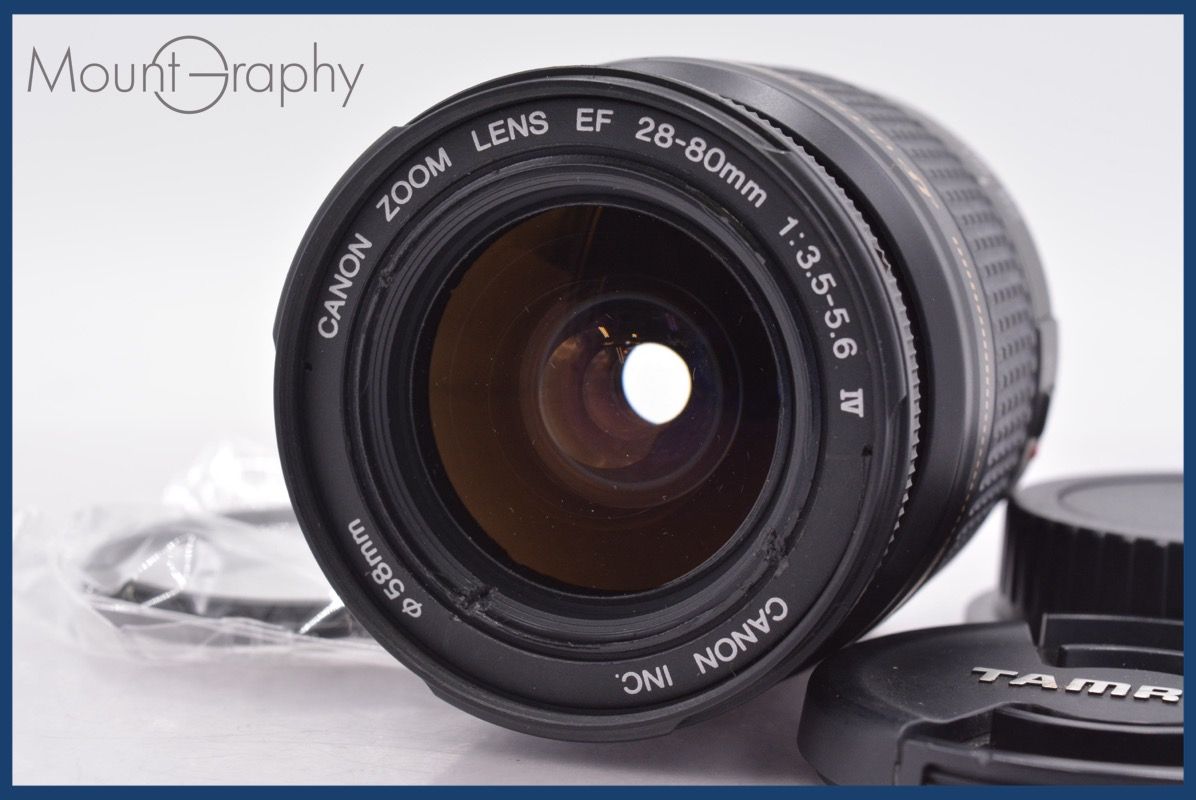 キヤノン Canon EF 28-80mm F3.5-5.6 IV USM 前後キャップ-レンズフィルター付 完動 同梱可 am1341