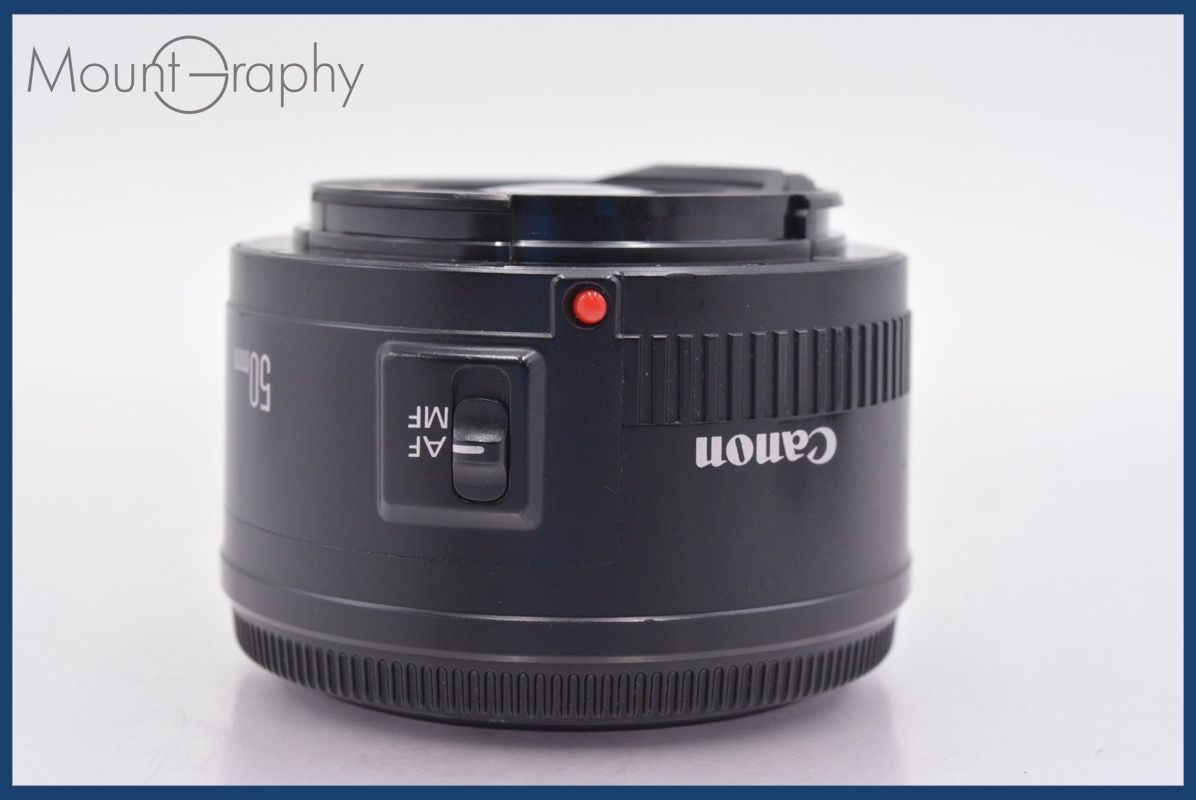 キヤノン Canon EF 50mm F1.8 II 前後キャップ-レンズフィルター付 完動 同梱可 am1351