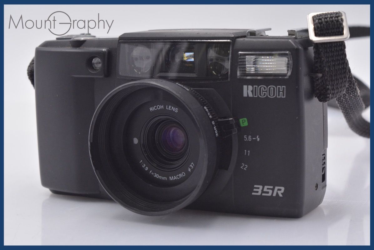 ジャンク リコー RICOH 35R DATE 30mm F3.9 レンズフード付 同梱可 yk5376