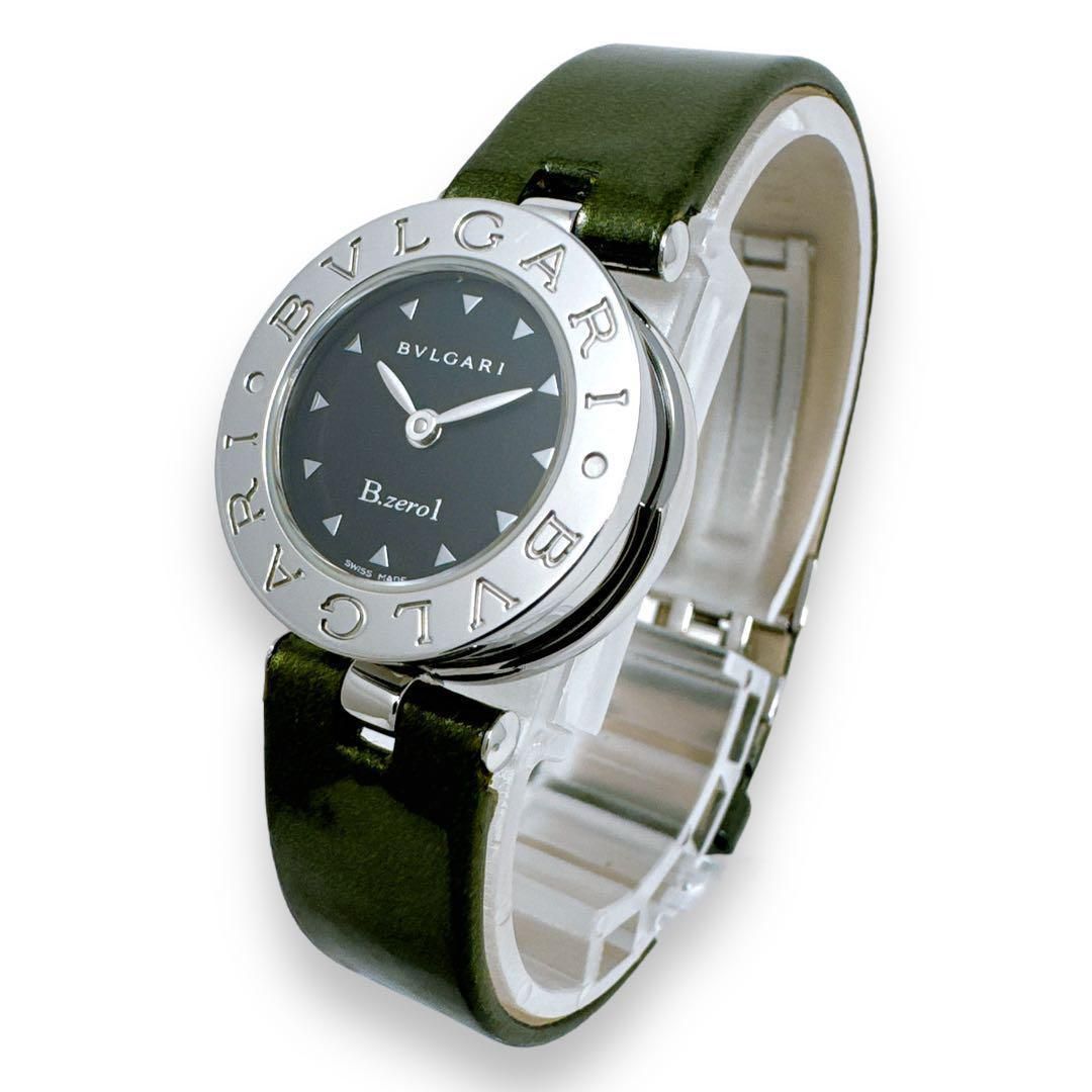 ブルガリ ビーゼロワン BZ 22 S エナメルベルト ブラック レディース 時計