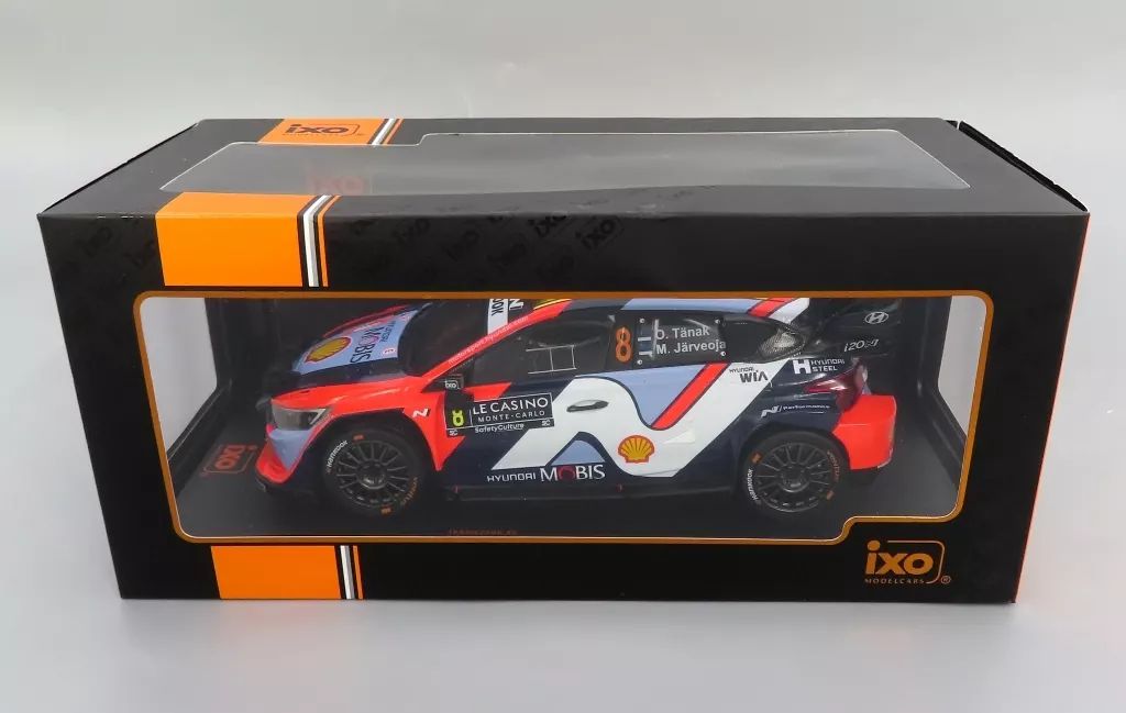 ミニカー 1 18 ヒョンデ i 20 N ラリー1 ラリーモンテカルロ O Tanak M Jarveoja ライトポッド付 8