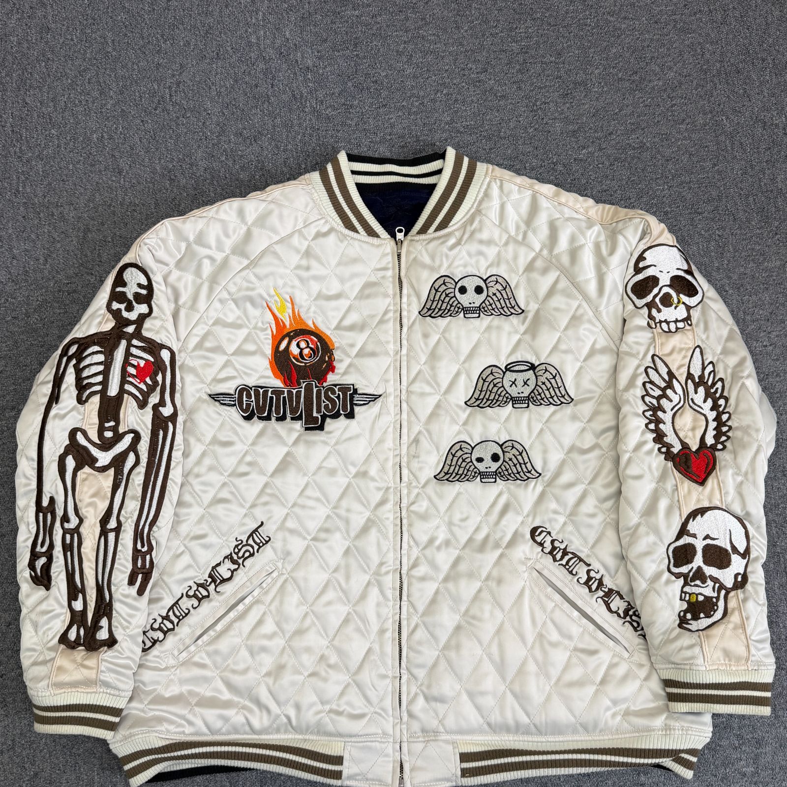 CVTVLIST リバーシブルジャケット CVTVLIST リバーシブルスカジャン キルティング スーベニアジャケット