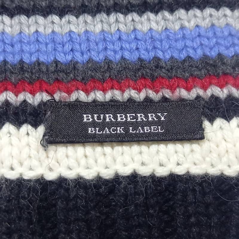バーバリー ブラックレーベル ボーダー柄 マフラー Burberry - メルカリ