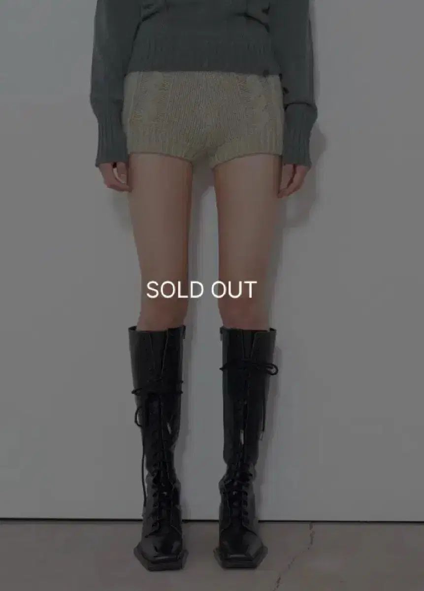 ボヘミアンソウル ケーブル ニット ショーツ ベージュ
