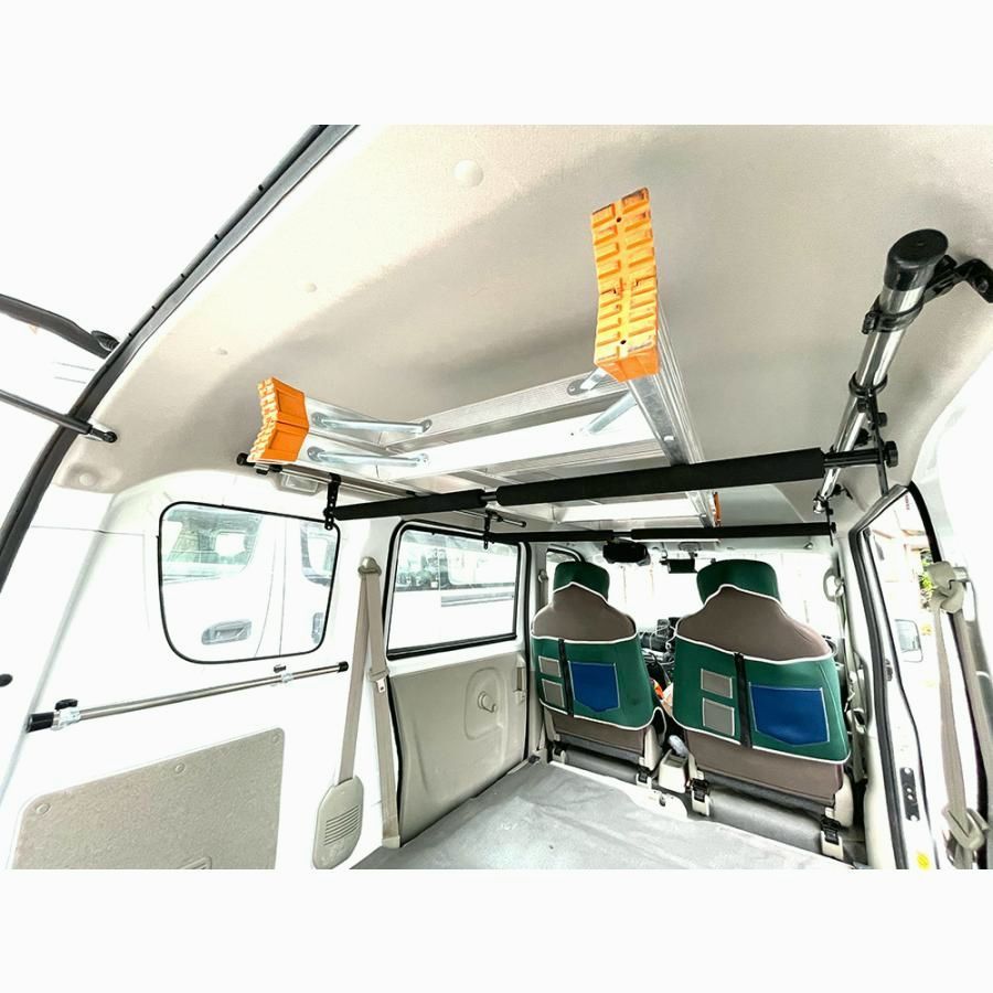 エブリイ DA 17 W V サイドバー スライドバー2本セット 延長ステー パッド付 NV 100 ボード 脚立 中積み