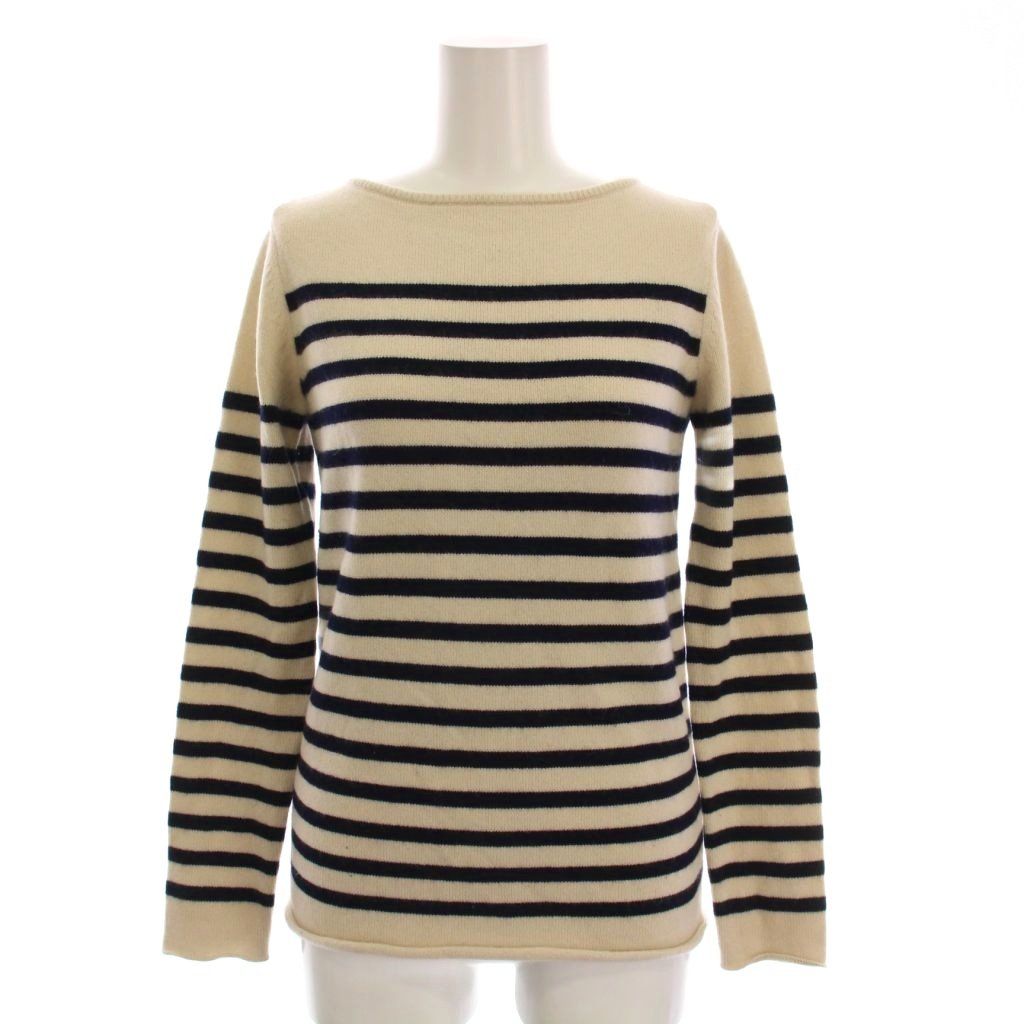 Drawerドゥロワー ウール カシミヤ ボーダー ニット DRAWER 9Gウール