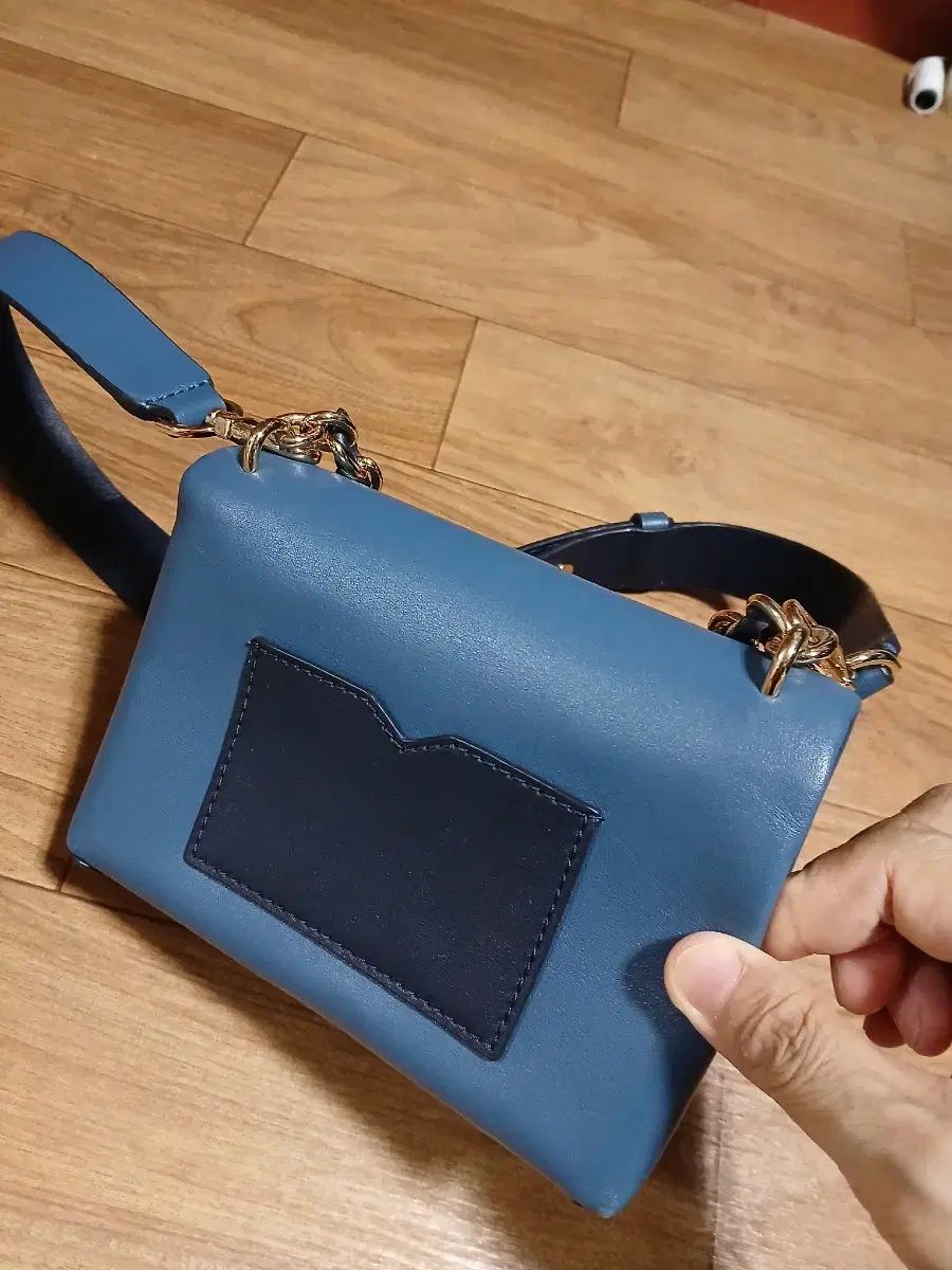 マイケルコース ブルー チェーン ショルダーバッグ