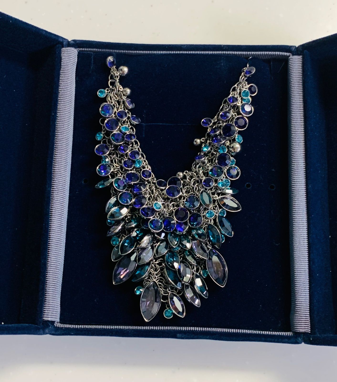 可愛い♡マーブルネックレス4個♡2.5号♡メルカリ便で スワロフスキー SWAROVSKI ネックレス ブルー パープル シルバー