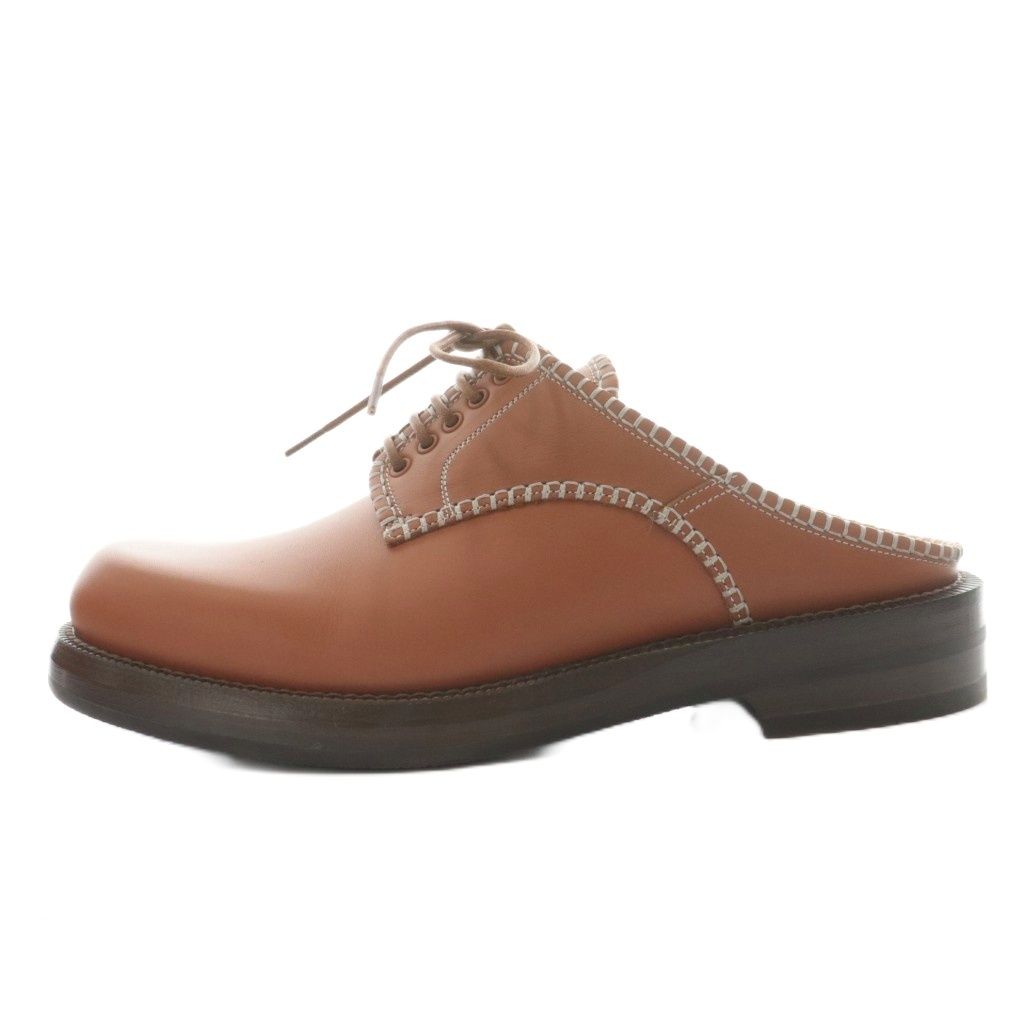 ディオール Dior × デニムティアーズ DENIM TEARS カーロ スライド ミュール CARLO LACEUP MULE サンダル レースアップ レザー 41 茶 ブラウン 3DE361ZMP70041 AN5 AA