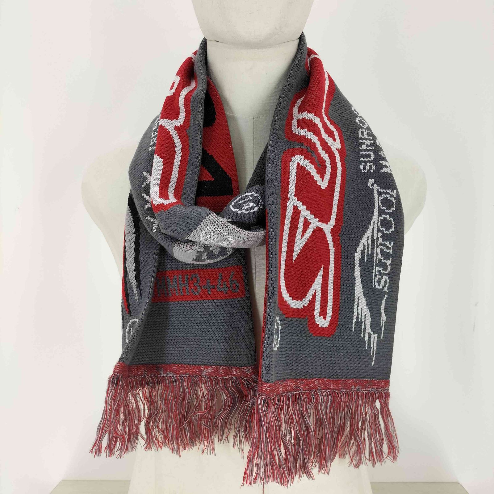 サンルーフ sunroof SRF RACE CAR DECAL GRAPHIC REVERSIBLE KNIT MUFFLER メンズ 表記無