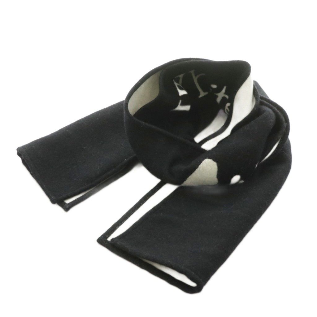 オフホワイト OFF WHITE マフラー ストール ロゴ ウール 黒 ブラック 白 ホワイト AN 12 AA