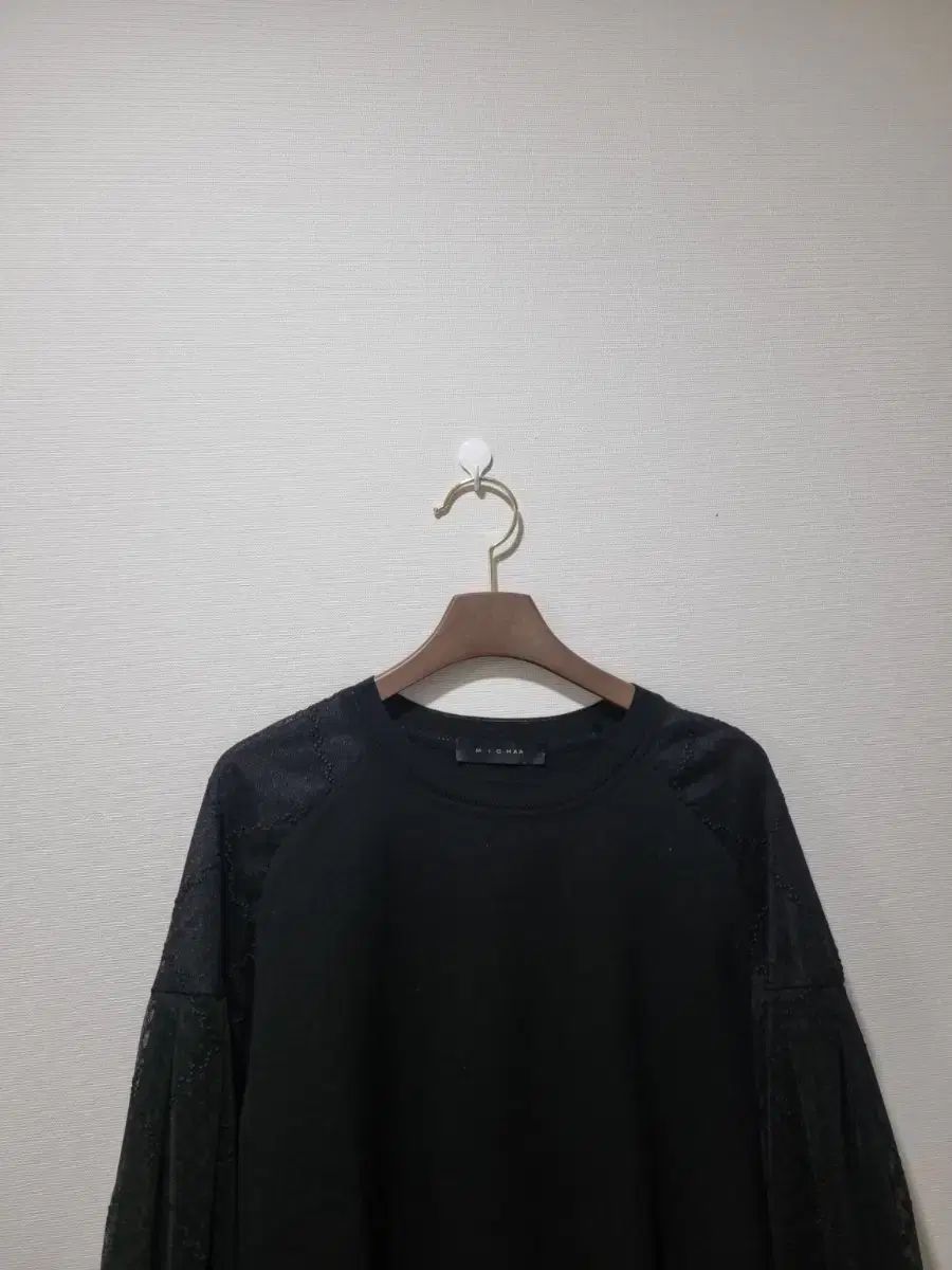 itMICHAA ミシャ 24-25SS レース 袖 ブラウス型 ニット