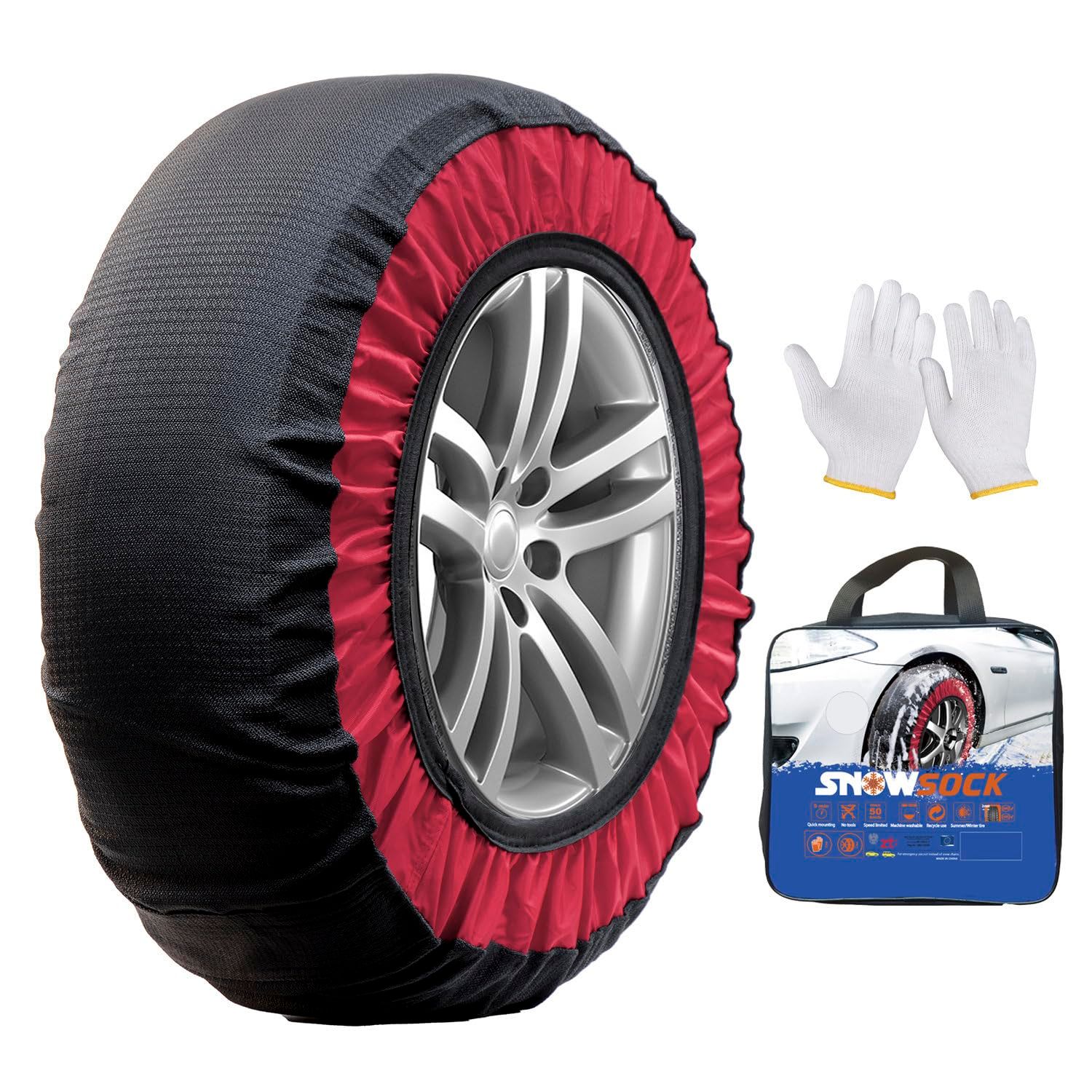 タイヤチェーン 布製 非金属 軽自動車 スノーチェーン 簡単装着 チェーン規制対応 冬の雪 策 ジャッキアップ不要 低振動 低騒音 タイヤを傷つけない