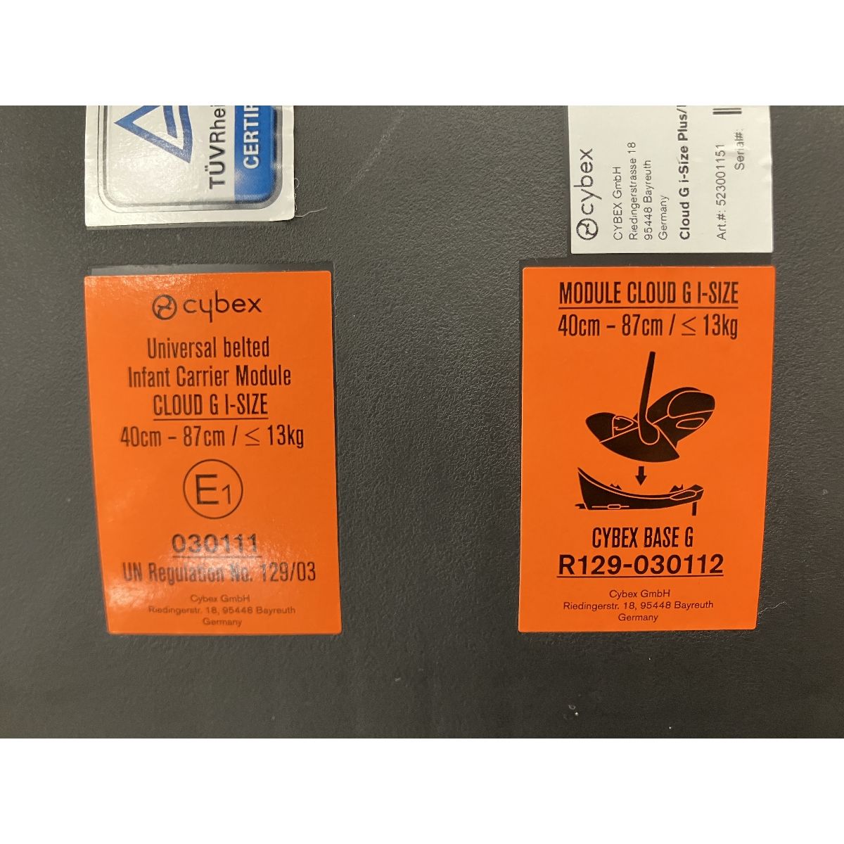 ベース カーシートアダプター付き