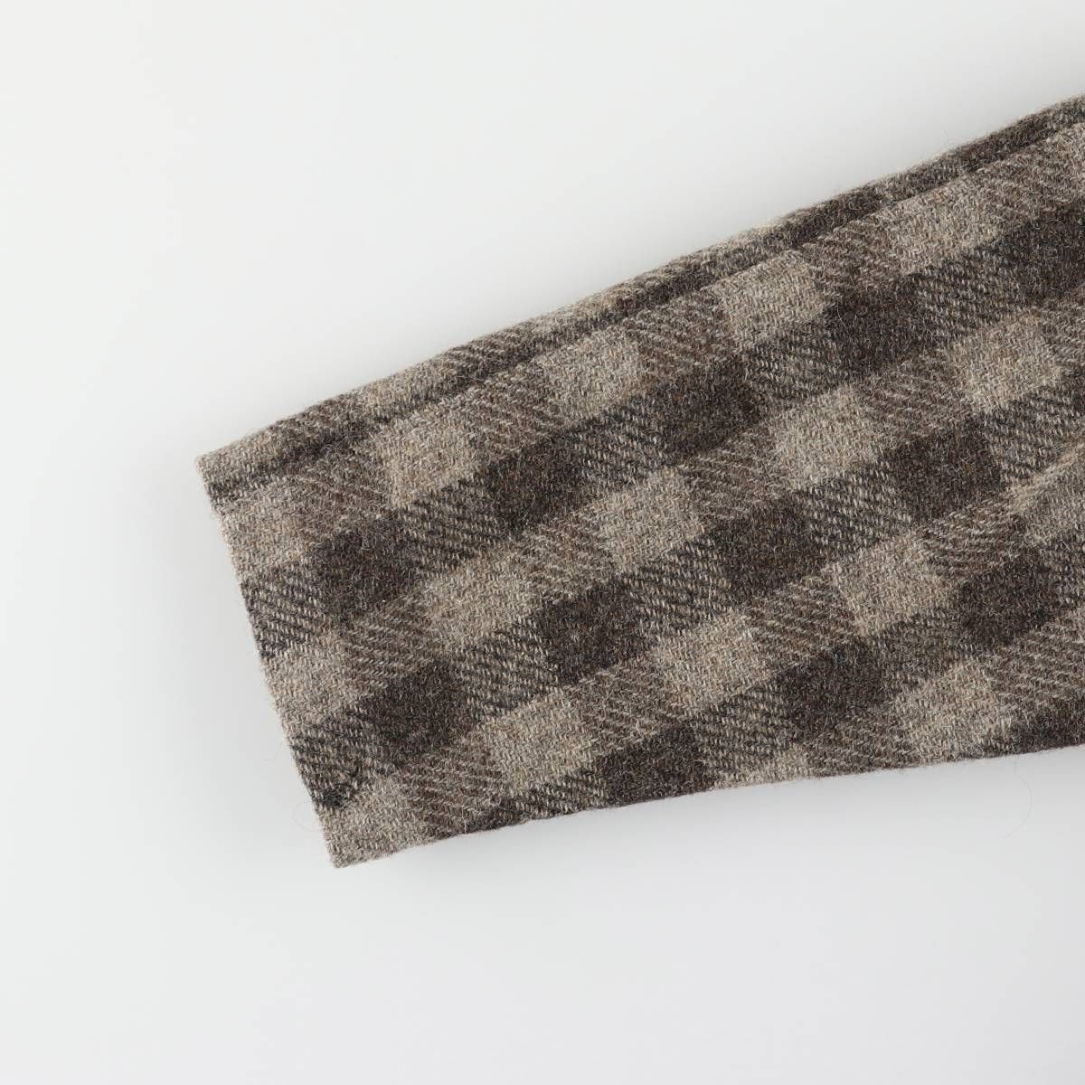 高品質 古着 SHE and HER チェック柄 ウールハーフコート レディースM  