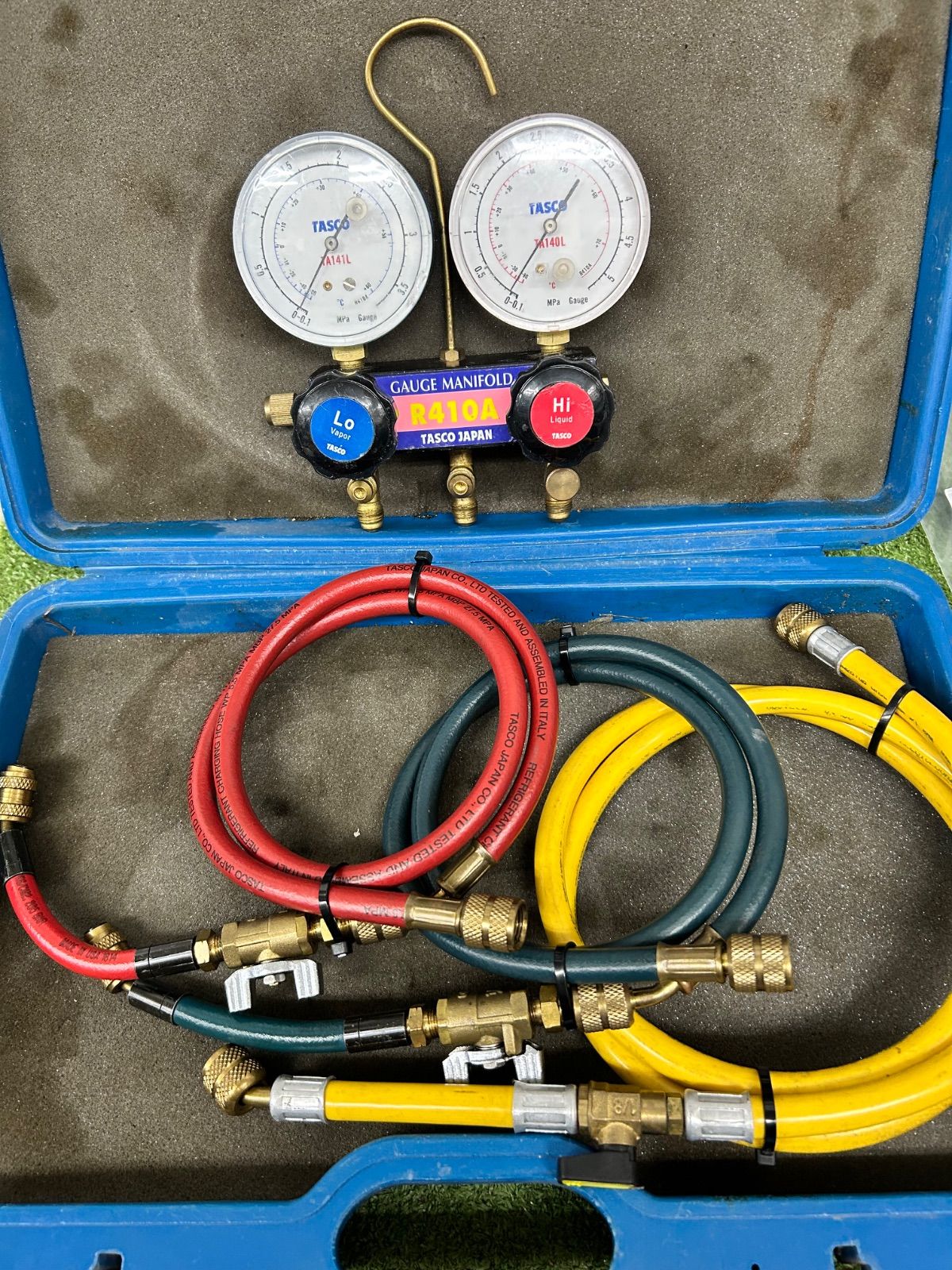 B TASCO ゲージマニホールドセット チャージバルブ付 R410A R32