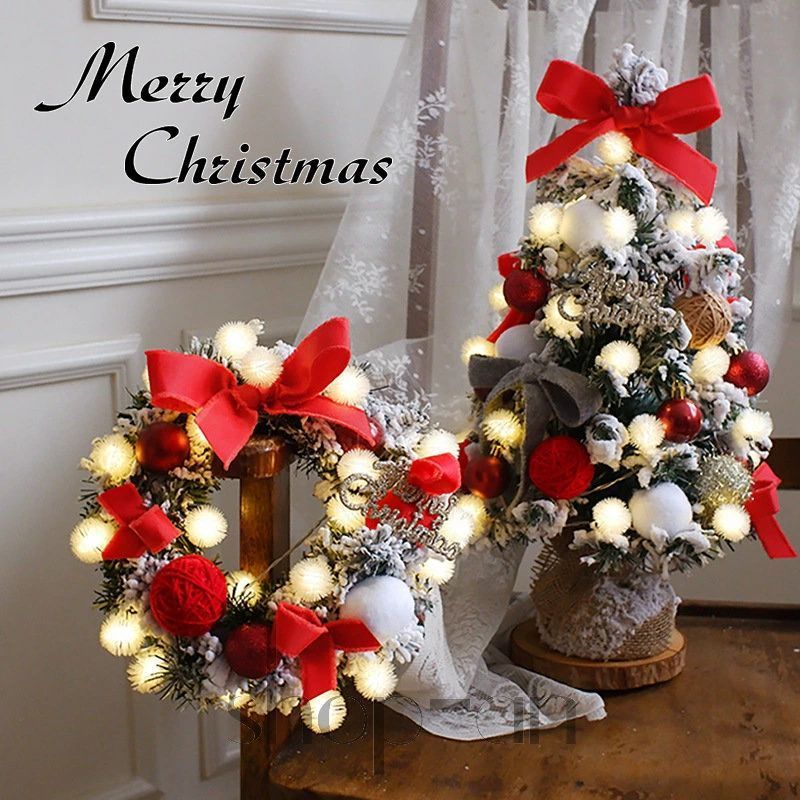 クリスマスツリー 卓上サイズ ミニクリスマスツリー クリスマス プレゼント クリスマスリース クリスマス飾り 玄関リース クリス