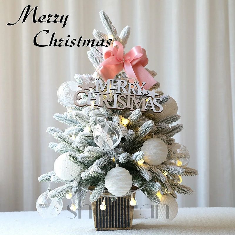 クリスマスツリー 卓上 45cm 60cm 雪化粧 ミニツリー ヌードツリー 雪付き クリスマスツリー オーナメント クリスマス飾り イルミ