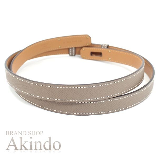 エルメス ケリーベルト 18 エプソン ピンクゴールド金具 エトゥープ ベルト レザー レディース ファッションアイテム アクセント 箱 HERMES おしゃれ