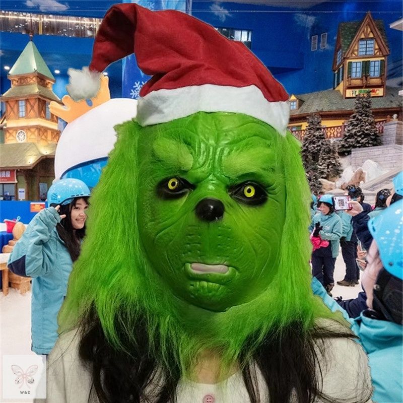 グリンチ マスク Grinch コスプレ ハロウィン クリスマス デコレーション グリンチ マスク Grinch コスプレ ハロウィン クリスマス