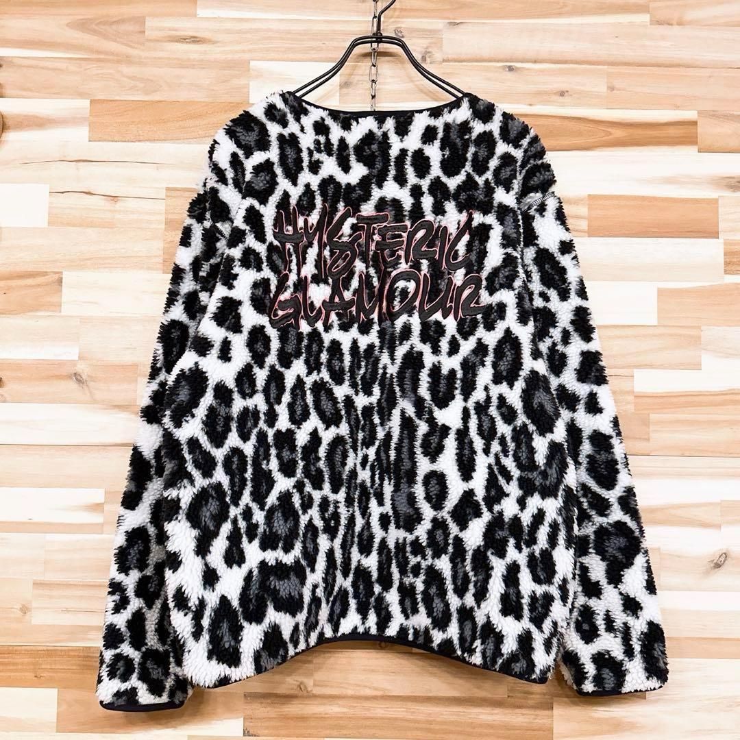 極美品 ヒステリックグラマー レオパード ボンバージャケット ファー付き L相当 極美品 ヒステリックグラマー レオパード ボンバージャケット ファー