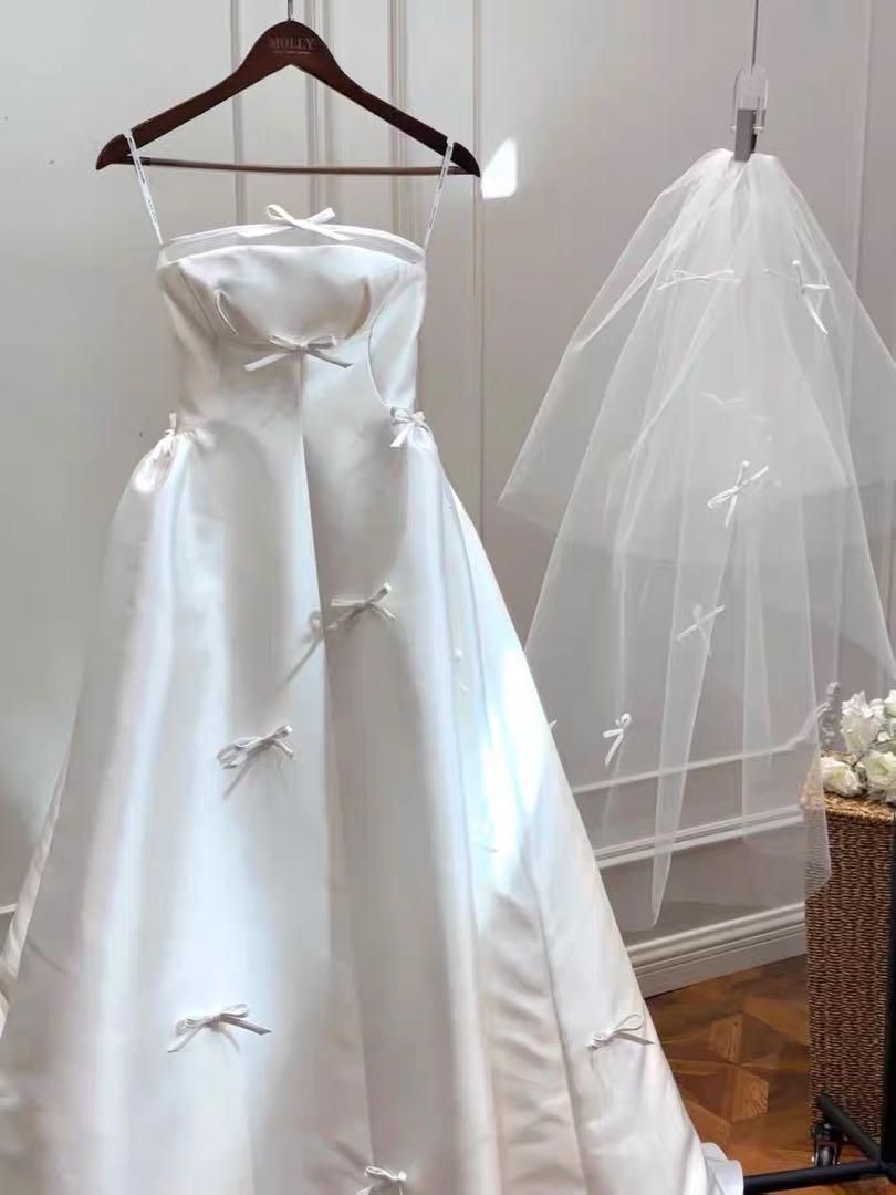 フェミニンリボンドレス 結婚式に華を添える ワンポイントデザイン デコルテ GINKGOPHARMACY_COM