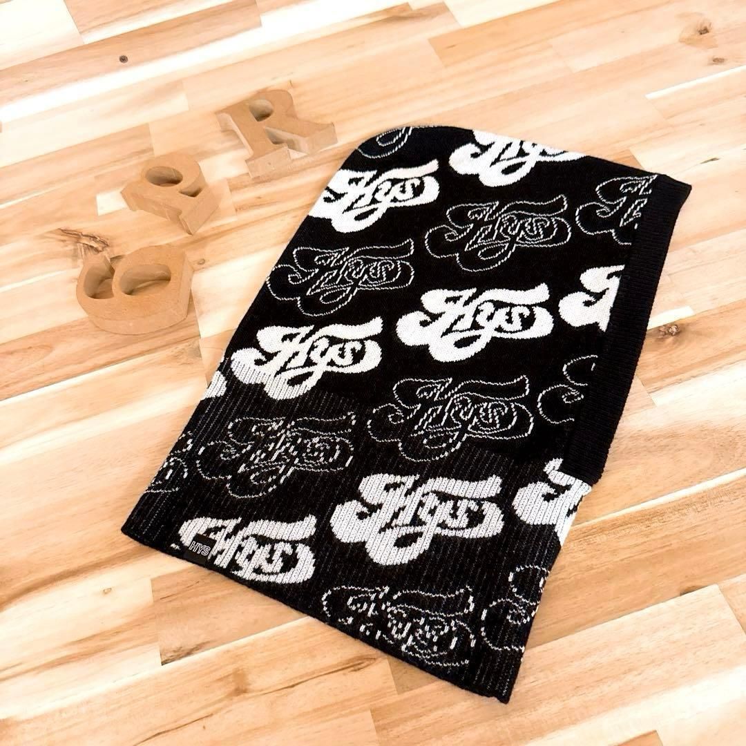 激 ヒステリックグラマー HYSロゴ ニット フードウォーマー 黒×白 ヒス フード ブラック×ホワイト ヒステリック