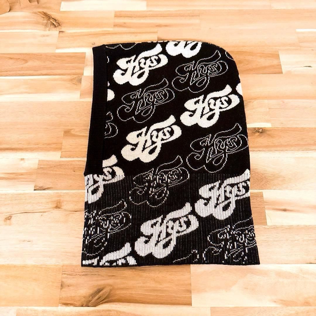 激 ヒステリックグラマー HYSロゴ ニット フードウォーマー 黒×白 ヒス フード ブラック×ホワイト ヒステリック