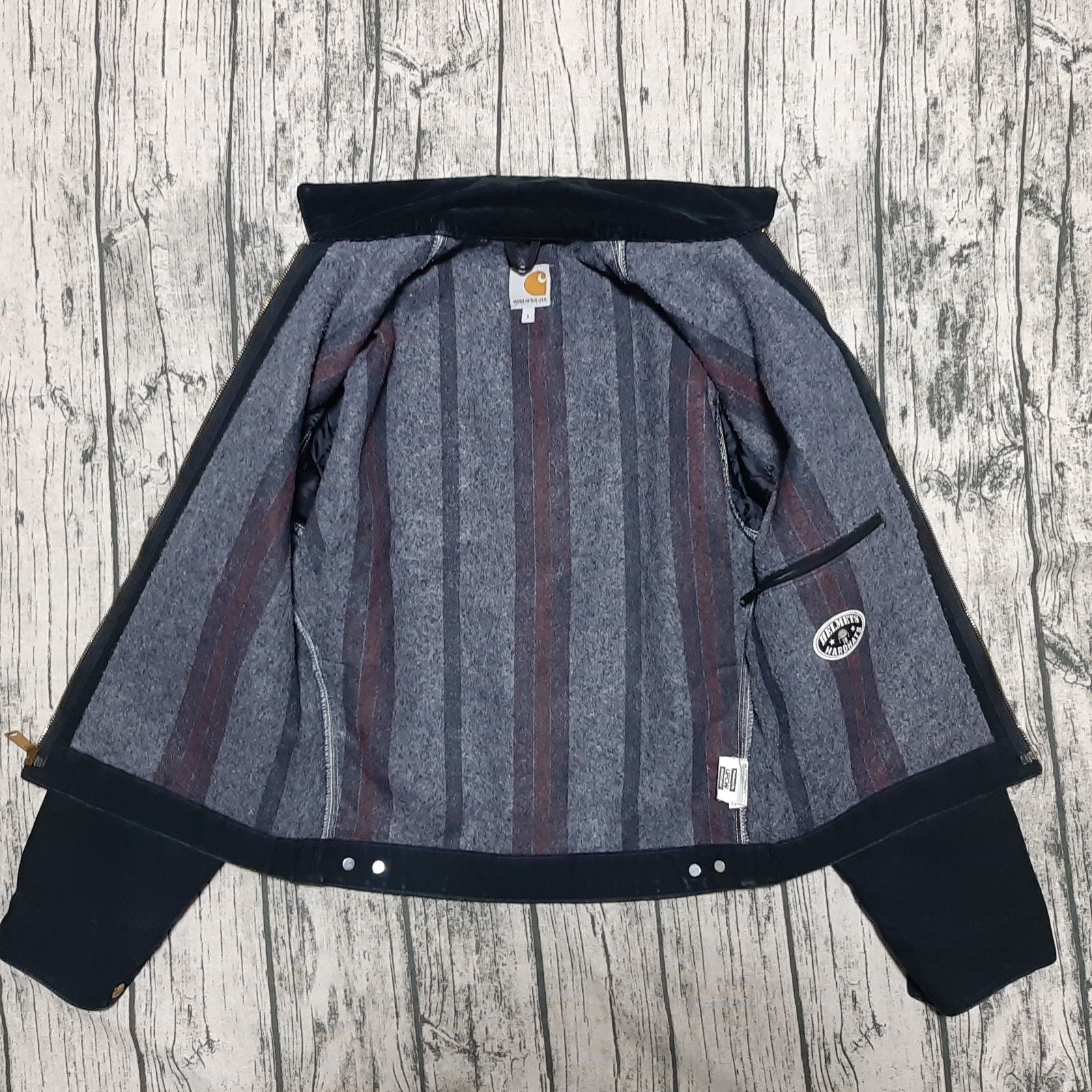 size S】USA製 Carhartt Detroit Jacket Black デトロイトジャケット