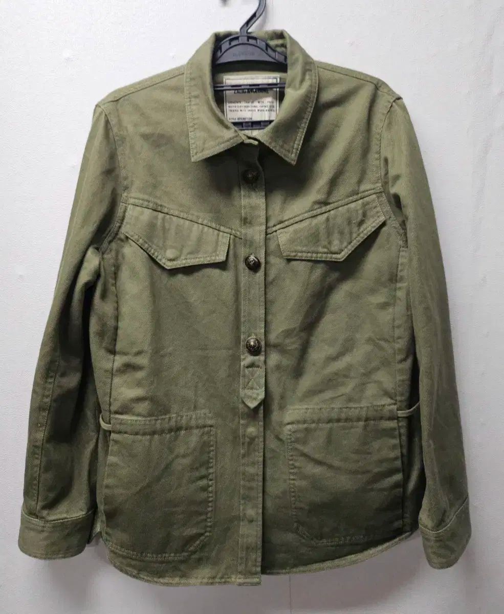 ZADIG-VOLTAIRE ザディグ エ ヴォルテール タックル リネン-ブレンド シャツ カーキ M