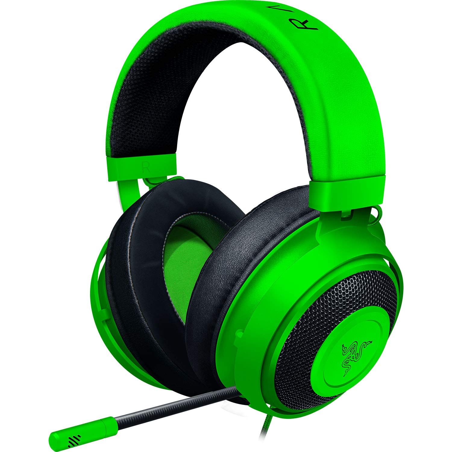 Razer Kraken Green ゲーミングヘッドセット アナログ接続 PS 4 5 PC Switch スマートフォン 冷却ジェルパッド 保証品 RZ 04 グリーン 50 mmドライバー 指向性マイク 冷却イヤーパッド