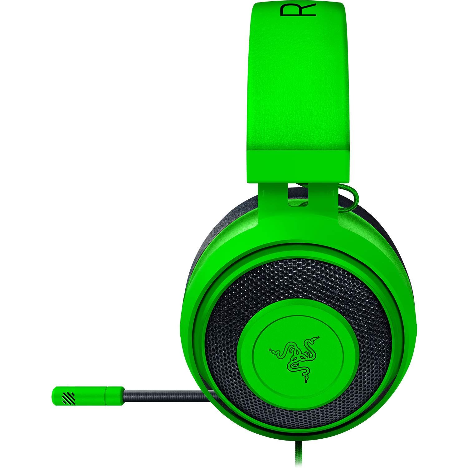 Razer Kraken Green ゲーミングヘッドセット アナログ接続 PS 4 5 PC Switch スマートフォン 冷却ジェルパッド 保証品 RZ 04 グリーン 50 mmドライバー 指向性マイク 冷却イヤーパッド