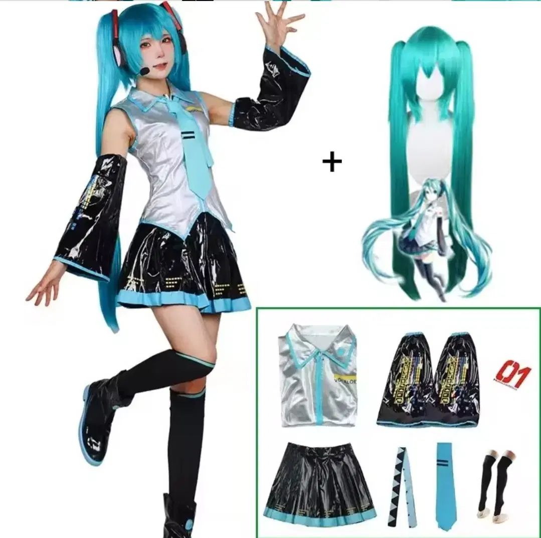 初音ミク 基本 コスプレ フルセット レザ 素材
