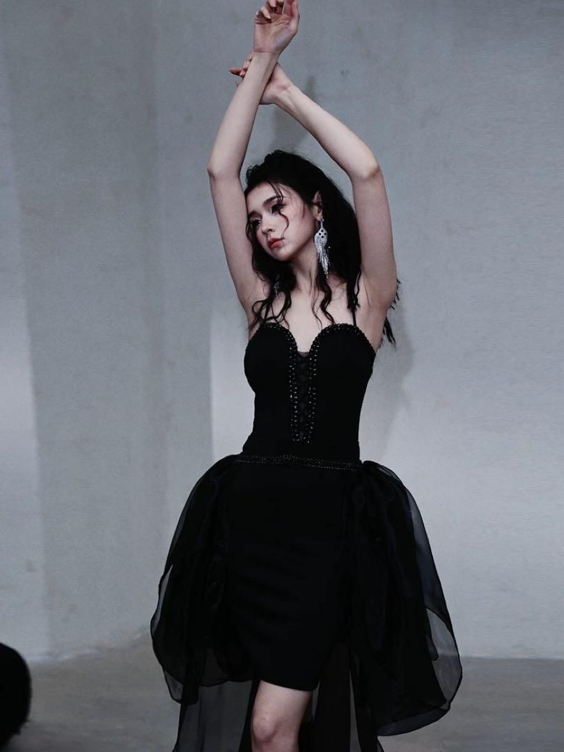 特別な日に チュールトレーンが美しいミニドレス ドレス ワンピース