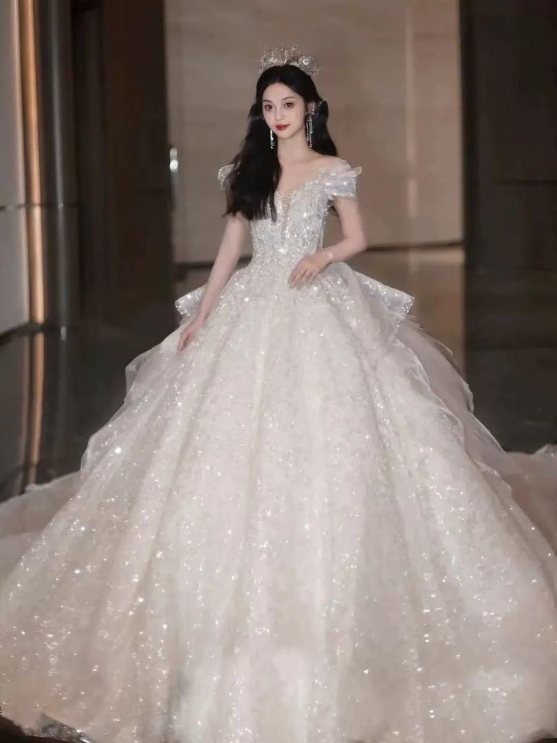 ウェディングドレス キラキラストーン＆パール