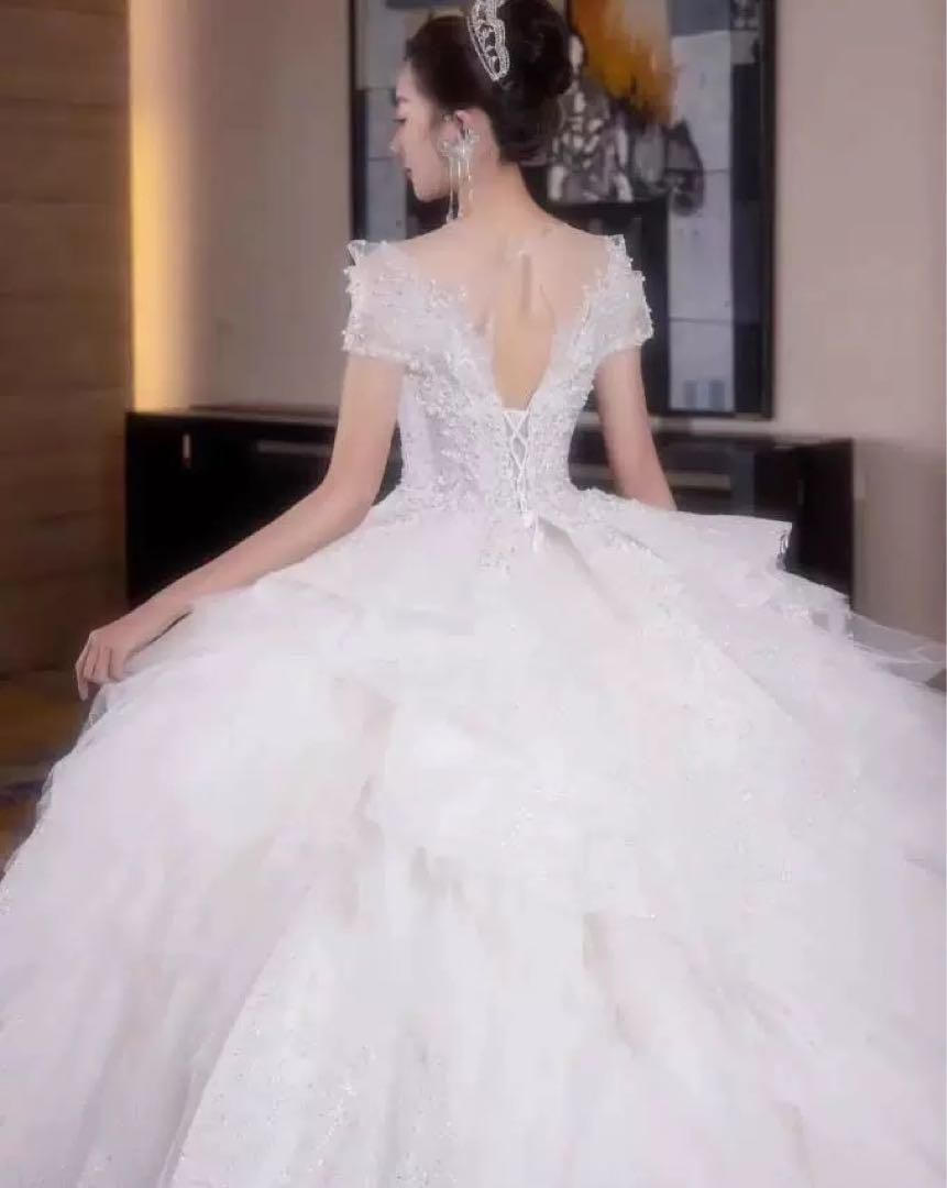 ウェディングドレス キラキラストーン＆パール