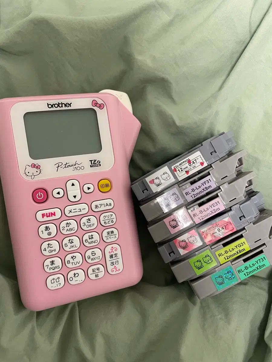 ハローキティ ブラザー シールメーカー 日本語 英語 テープ