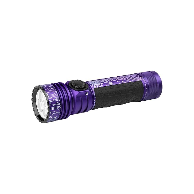 OLIGHT オーライト Seeker 4 Pro LEDライト 懐中電灯 超明るい4600ルーメン 最長射程260m 充電式 Type-C充電 防災 アウトドア 高耐久 防水IPX8 耐衝撃 残量表示 キャンプ 登山 夜釣り 停電対策 Cyber Viol