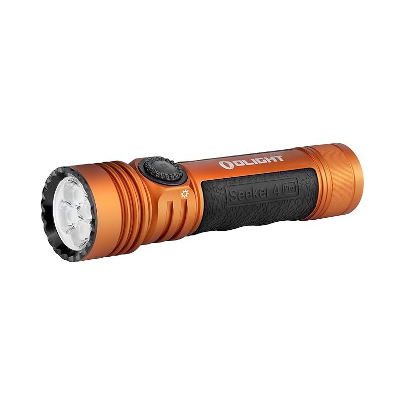OLIGHT オーライト Seeker 4 Pro LEDライト 懐中電灯 明るい 4600ルーメン 最長射程260m 充電式 Type-C充電 防災 アウトドア 工事用 高耐久 防水IPX8 耐衝撃 残量表示 キャンプ 登山 夜釣り 停電対策 非常用 Or