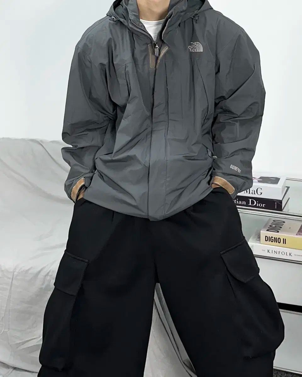 THE NORTH FACE ライトグレー ゴアテックス ウィンドブレーカー 100