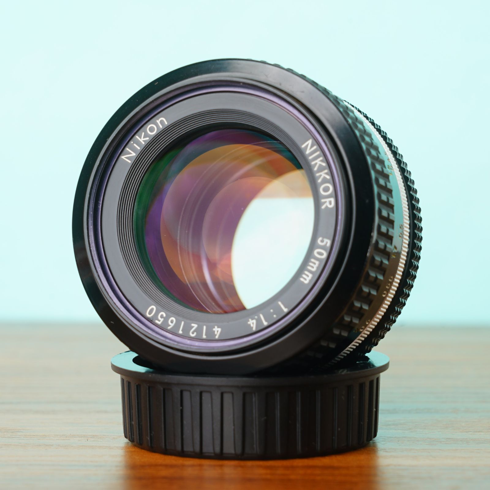 カメラ、光学機器 ニコン Ai Nikkor 50mm f1.4、フード付き