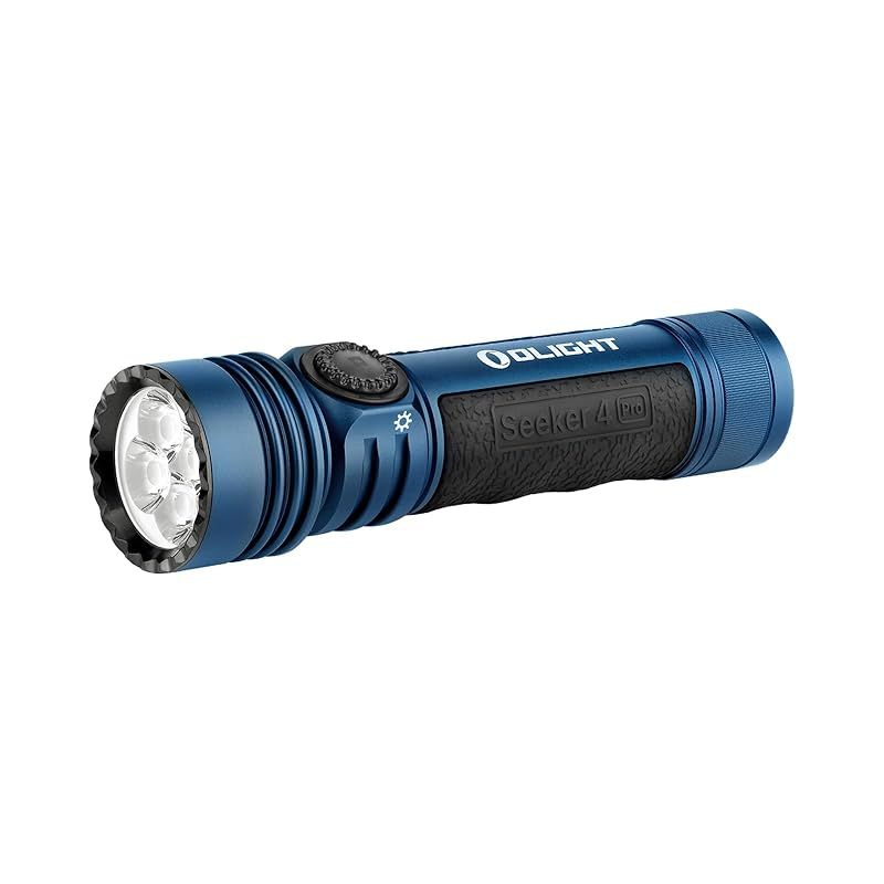 OLIGHT オーライト Seeker 4 Pro LEDライト 懐中電灯 超明るい4600ルーメン 最長射程260m 充電式 Type-C充電 防災 アウトドア 工事用 高耐久 防水IPX8 耐衝撃 残量表示 キャンプ 登山 夜釣り 停電対策 非常用 Bl