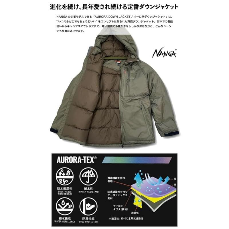 ナンガ AURORA TEX DOWN JACKET JP アルファベット XXL M.GRY