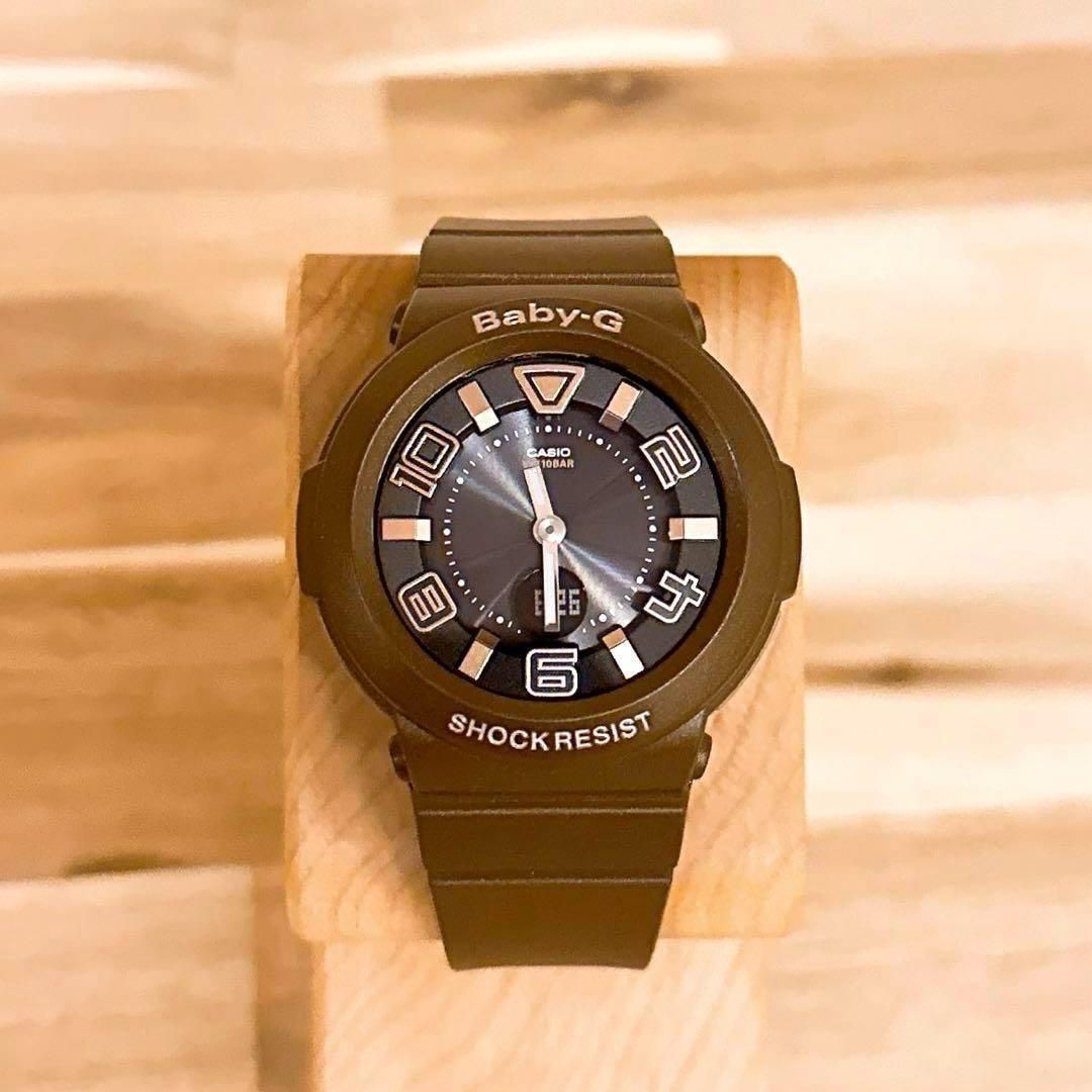 美品/廃番【カシオ】ベビージー 電波ソーラー 腕時計 BGA-1601 茶×黒