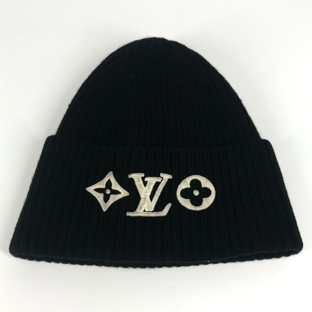 LOUIS VUITTON ルイヴィトン ニット帽 ビーニー LV ヘッドライン M 77872 ウール ノワール ブラック