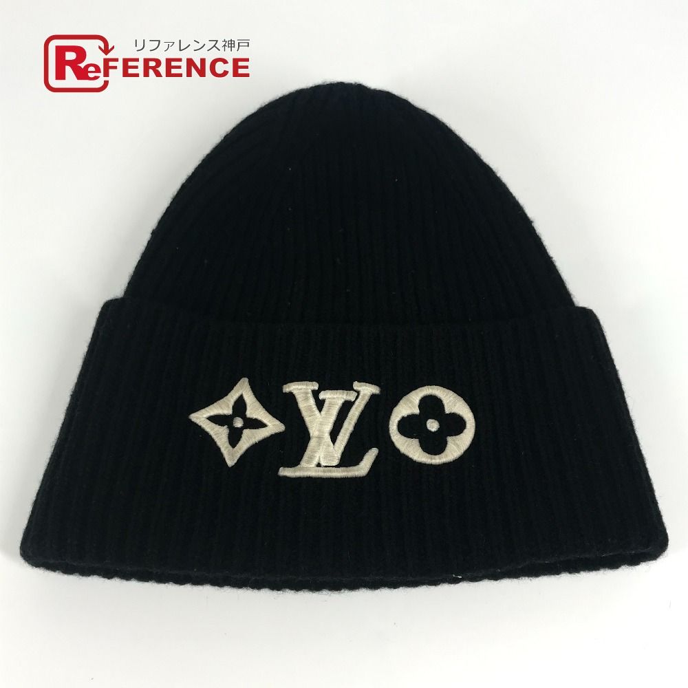 LOUIS VUITTON ルイヴィトン ニット帽 ビーニー LV ヘッドライン M77872 ウール ノワール ブラック