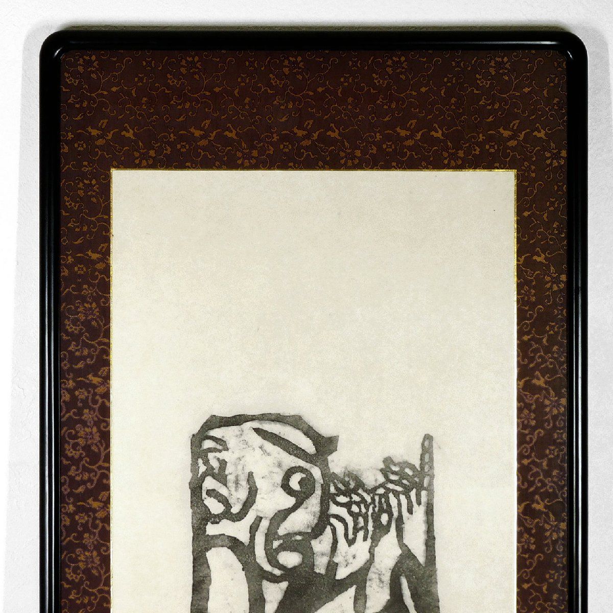 大判 版画 僧侶 モノトーン 124 cm 46 額縁付き インテリア