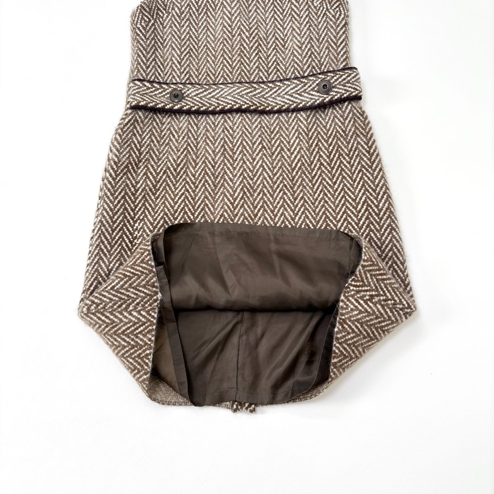 ミナペルホネン　village brown ノースリーブワンピース　38 ミナペルホネン village brown ノースリーブワンピース 38 mina