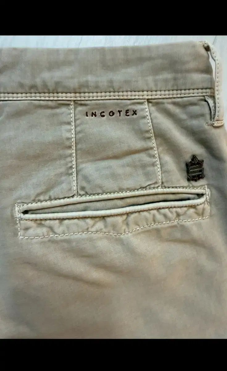 インコテックス ベージュ コットン パンツ 32-33